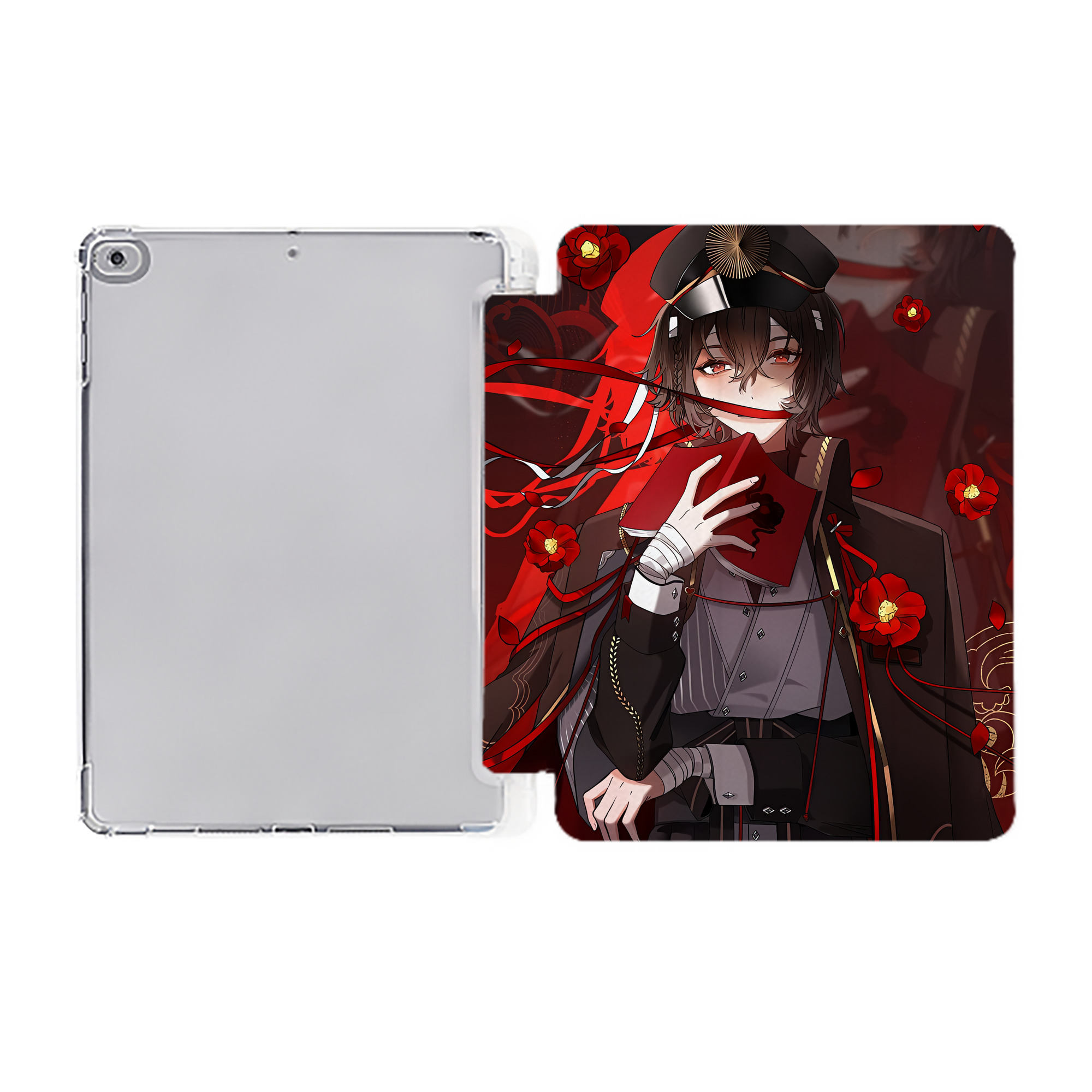 （画像用） 文豪ストレイドッグス Bungo Stray Dogs IPad ケース ペン収納付き 三つ折りスタンド PUレザー×シリコン 対応機種9.5/10.5/10.9インチ